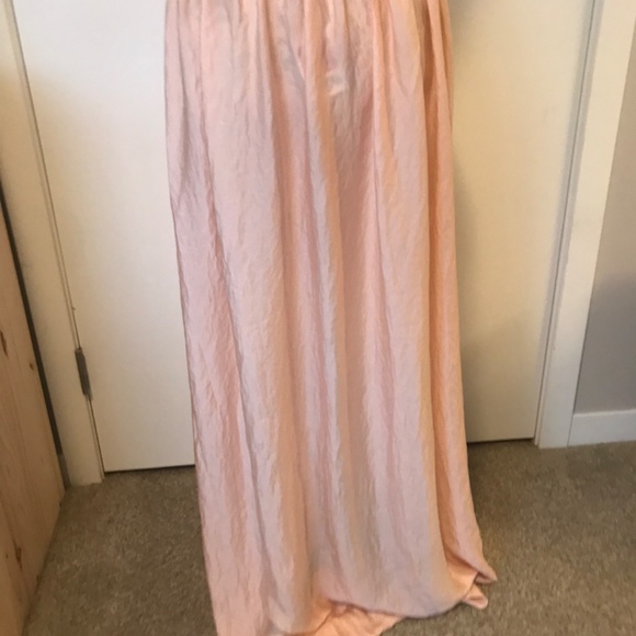 Long Pink Skirt with Grey Trim - Picture 2 of 6